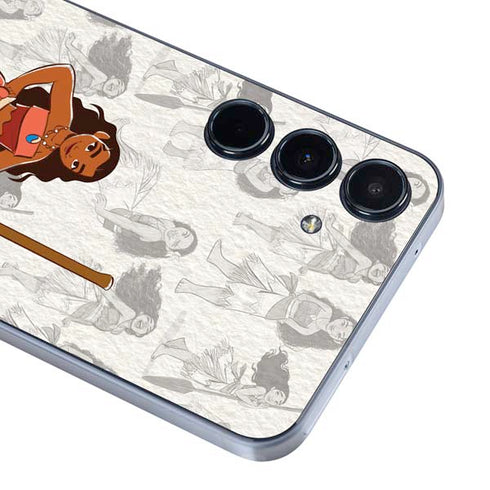 Disney Princess Moana Pattern Galaxy A55 5G Skin